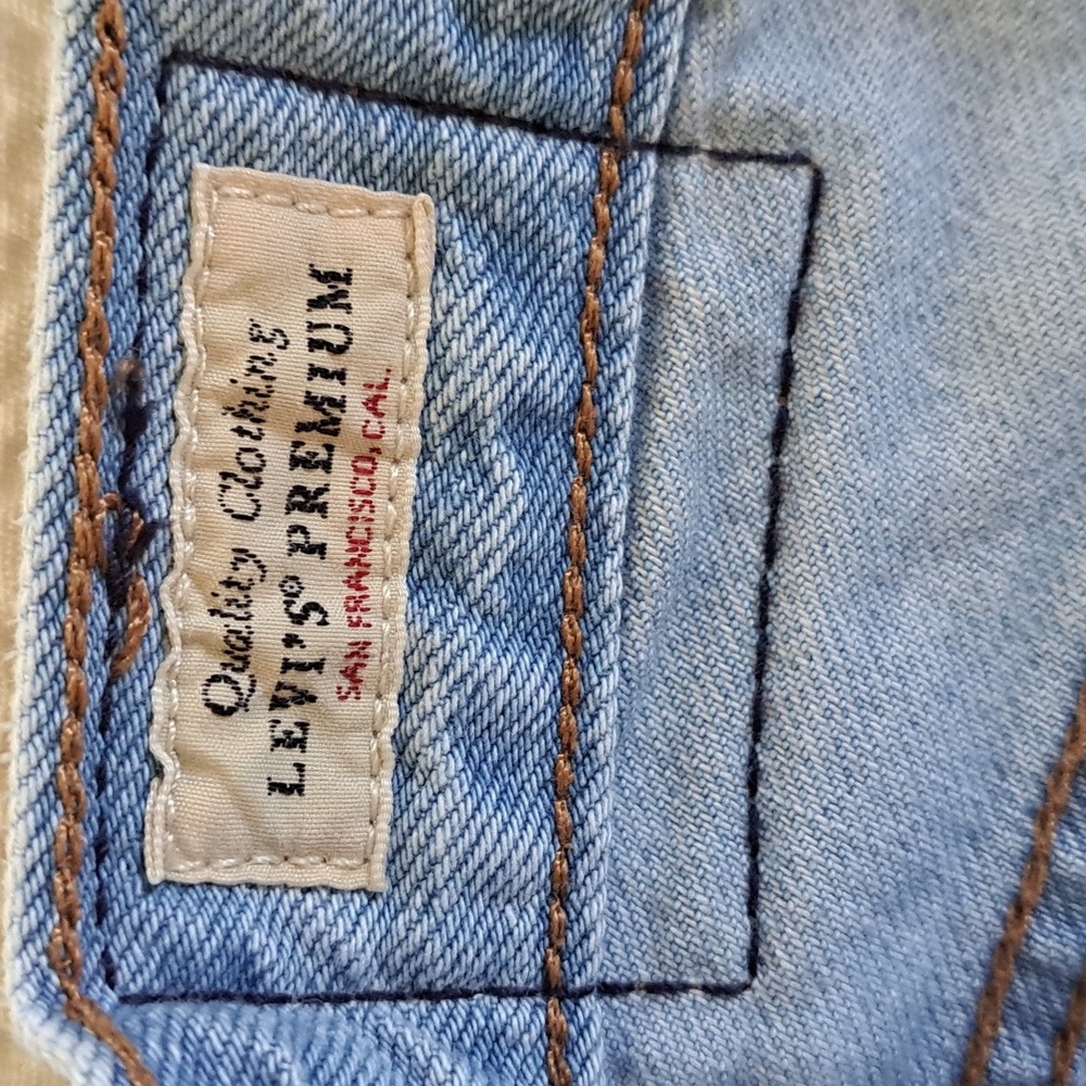 Levi's Premium Womens Baggy Dad Light‎ Wash 100% Cotton Wide Leg Jeans S-24 - Picture 10 of 11